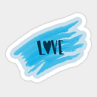 Blue Love Sticker